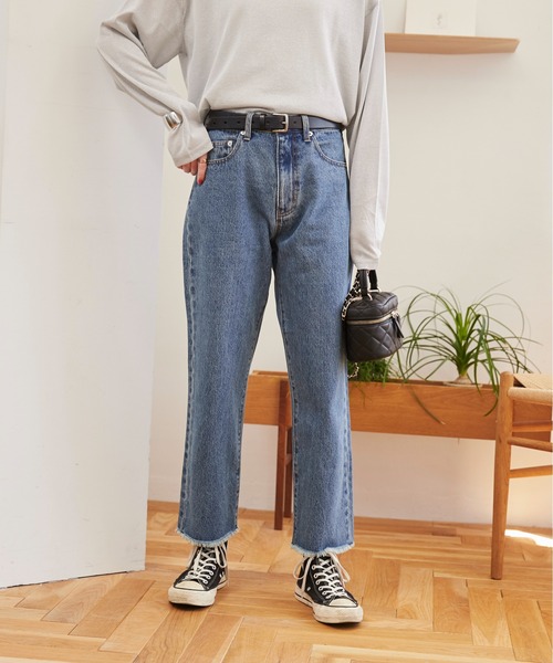 「ANGIE」 デニムパンツ LARGE ブラック レディース