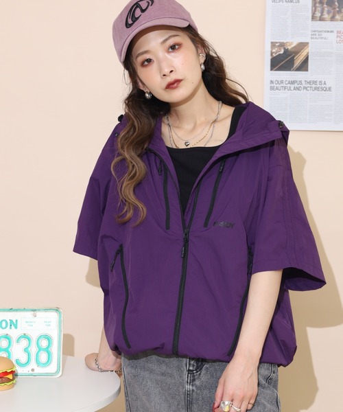 NERDY ブルゾン ジャンバー ジッパーポイントショートスリーブウィンド