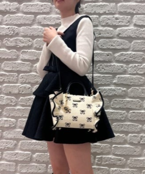 【SAMANTHAVEGA】限定 リボンフリルハンドバッグ Samantha Vega ハンドバッグ 「オンラインショップ＆一部店舗
