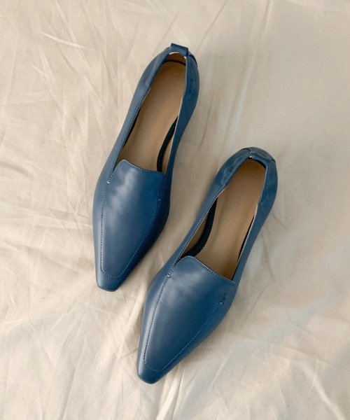 「Chiaki Katagiri」 バレエシューズ 23.0cm ブルー レディース