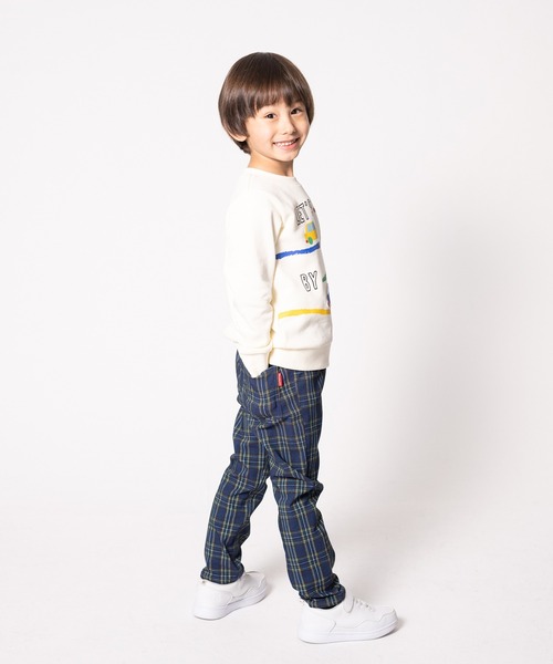 moujonjon（ムージョンジョン） パンツ チェック柄のびのびツイル長