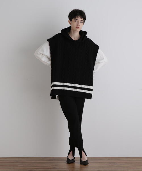 ルフィル le phil ウールミドルゲージジレ　ニット LE PHIL（ル フィル） ベスト ジレ ウールミドルゲージケーブルニット