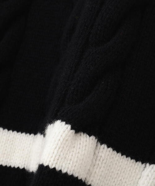 ♡美品♡ ルフィル　ウールミドルゲージノースリーブベスト　グレージュ LE PHIL（ル フィル） ベスト ジレ ウールミドルゲージケーブルニット