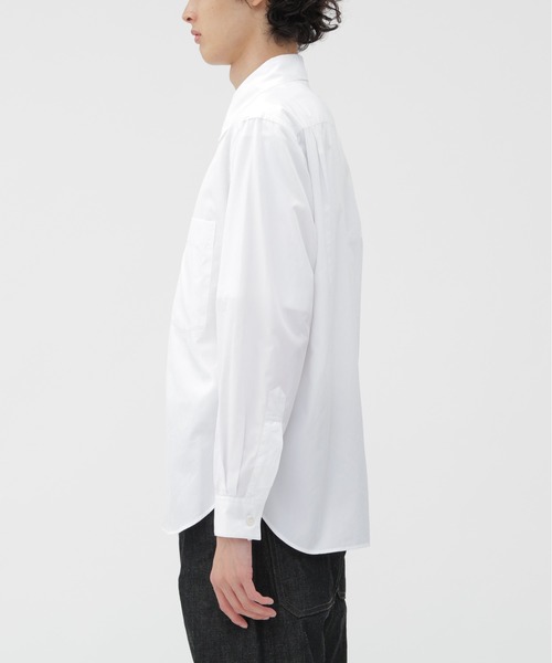 良品 マーガレットハウエル 日本製 比翼 コットン オーバーサイズ 長袖シャツ MARGARET HOWELL（マーガレットハウエル） シャツ FINE COTTON PIQUE