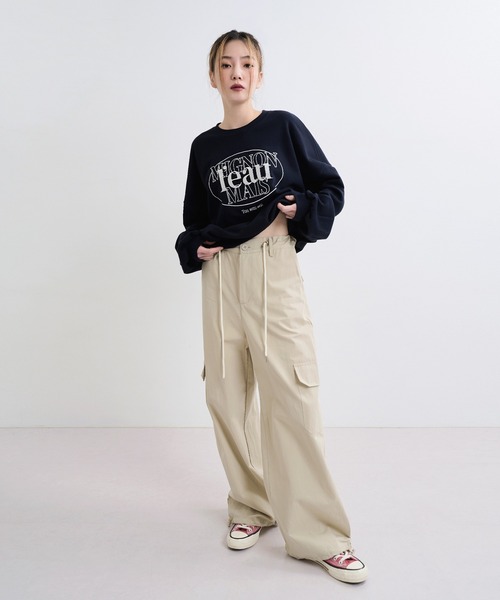 「UNE MANSION」 スウェットカットソー FREE チャコール レディース_画像3