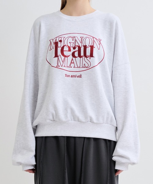 「UNE MANSION」 スウェットカットソー FREE チャコール レディース_画像4