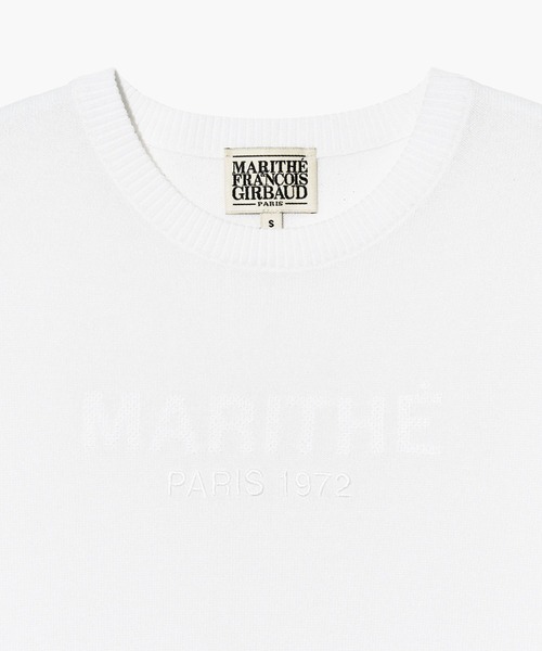 Marithe Francois Girbaud黒 メッシュ　サマーニット 半袖メッシュサマーニット(ブラック） | COPINE