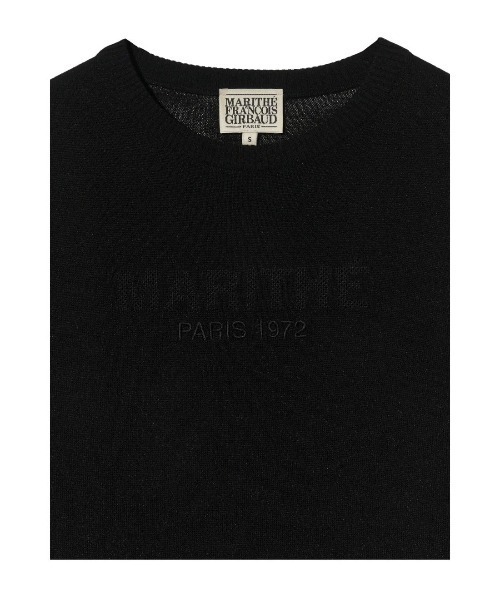 Marithe Francois Girbaud黒 メッシュ　サマーニット 半袖メッシュサマーニット(ブラック） | COPINE