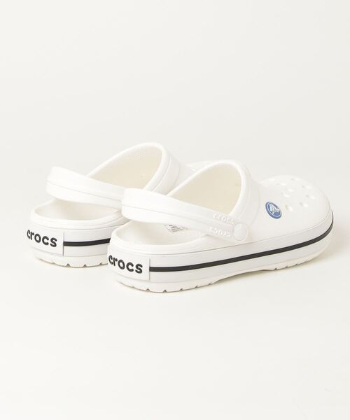 ホワイト ベルト付き クロッグサンダル crocs（クロックス） サンダル crocs Crocband Clog クロックバンド