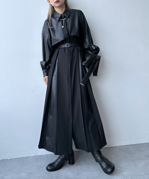 「HARE」 シャツワンピース FREE グレー レディース_画像4