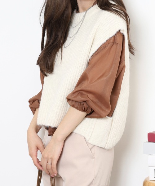 ベスト ジレ ショート丈ニットベスト レディース | FUNALIVE | 02