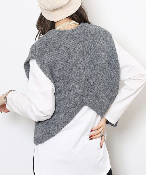 ベスト ジレ ショート丈ニットベスト レディース | FUNALIVE | 18