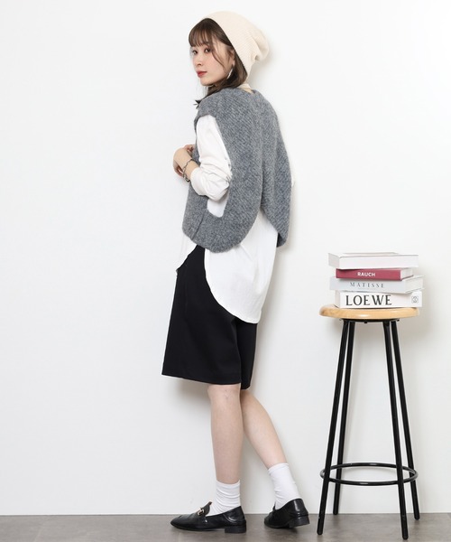 ベスト ジレ ショート丈ニットベスト レディース | FUNALIVE | 20