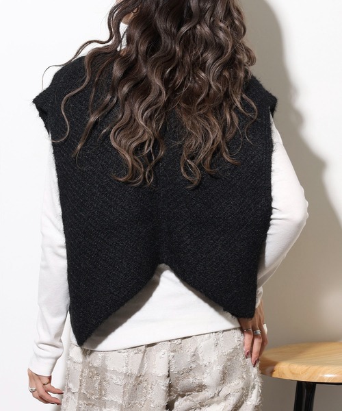 ベスト ジレ ショート丈ニットベスト レディース | FUNALIVE | 11