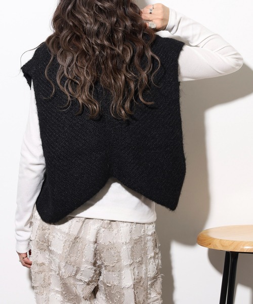 ベスト ジレ ショート丈ニットベスト レディース | FUNALIVE | 12