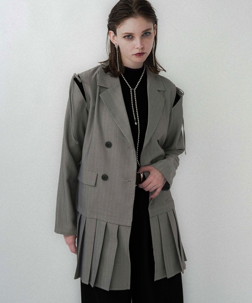 HARE（ハレ） ワンピース ジャケットライクプリーツミニワンピース