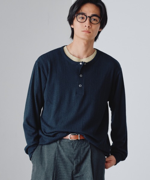 トップス On-Off Button Split Long Sleeve Tee Adoon plain tシャツ メンズ レディース : ZOZOTOWN Yahoo!店 - 通販