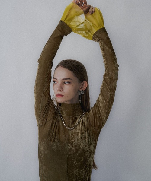 HARE（ハレ） tシャツ シアーベロアハイネックトップス(HARE