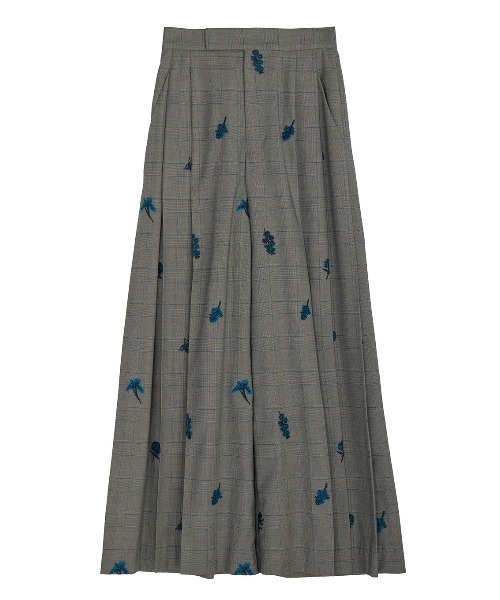 【新品】【タグ付】Ameri CHECK FLOWER PLEATS PANTS Ameri（アメリ） ワイドパンツ パンツ CHECK FLOWER PLEATS PANTS