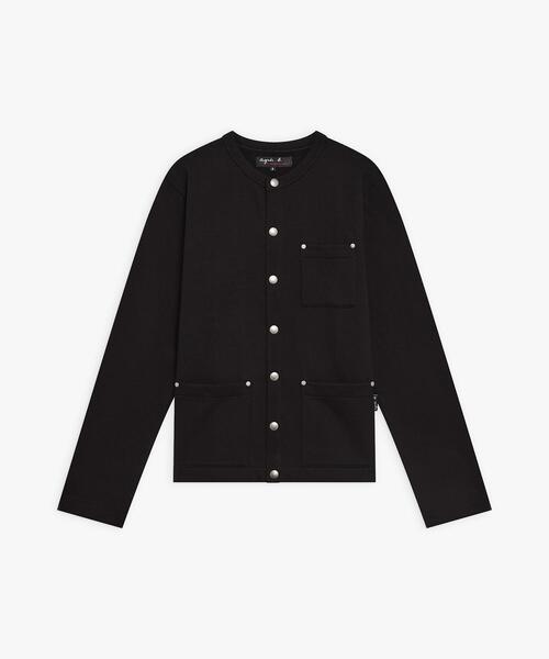 美品agnes b.アニエスベー*定番カーディガン黒 国内即発 agnes b. M001 CARDIGAN カーディガンプレッション 4色