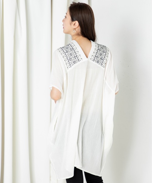 「MILLION CARATS」 「style4」半袖ワンピース FREE オフホワイト レディース_画像5