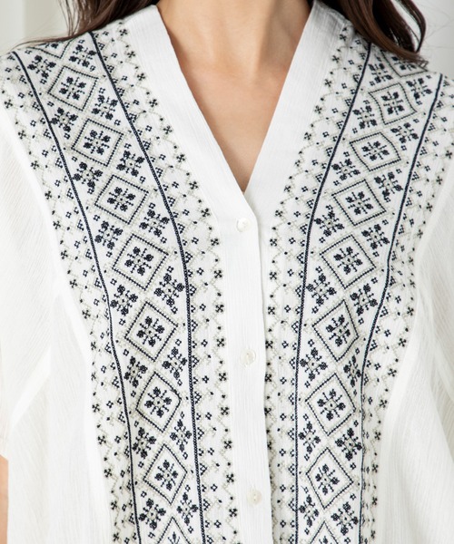 「MILLION CARATS」 「style4」半袖ワンピース FREE オフホワイト レディース_画像7