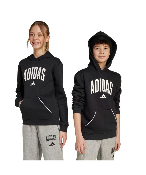 メンズ レディース 子供 adidas パーカーセット ブラック ジュニア アディカラー パーカー セットアップ ブラック ｜すべての