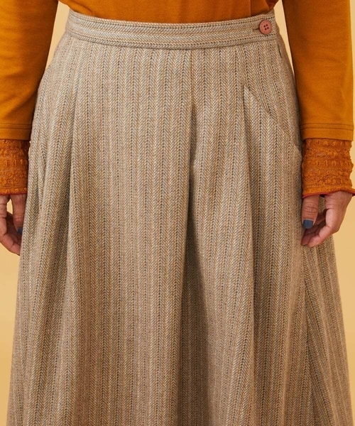 Jocomomola（ホコモモラ） スカート Huellas de aves へリンボーン