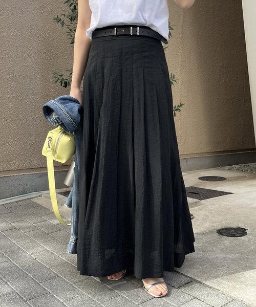 DOUDOU フレアスカート　ブラック DouDou（ドゥドゥ） フレアスカート FREE ブラック レディース