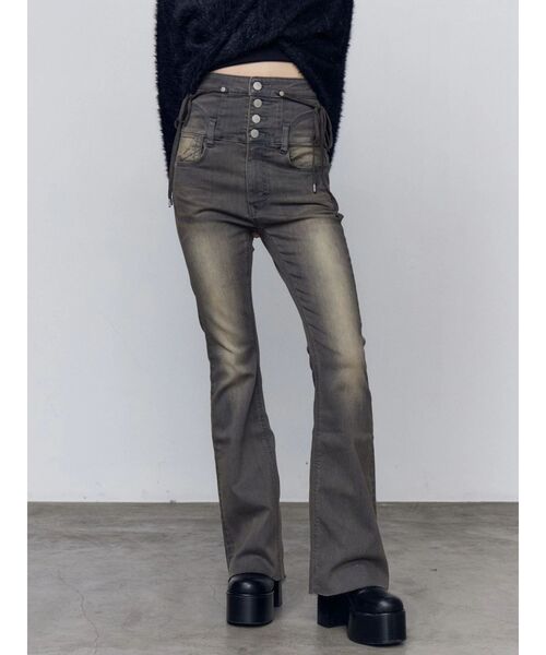 EMODA（エモダ） ジーンズ デニム デニムパンツ リボンハイウエスト