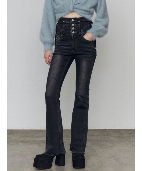 EMODA（エモダ） ジーンズ デニム デニムパンツ リボンハイウエスト