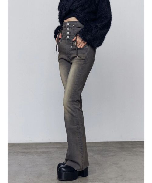 EMODA（エモダ） ジーンズ デニム デニムパンツ リボンハイウエスト