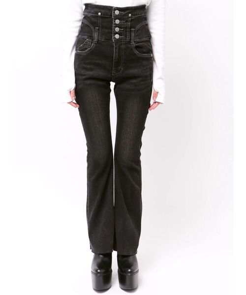 EMODA（エモダ） ジーンズ デニム デニムパンツ リボンハイウエスト