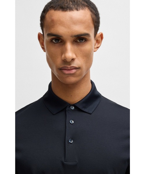 BOSS（HUGO BOSS） ポロシャツ シルケットコットン スリムフィット