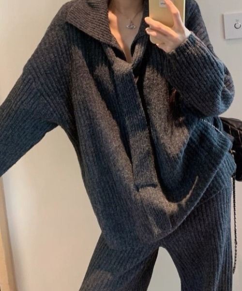 L LABEL（エルラベル） セットアップ ニット＆パンツ2点セットアップ
