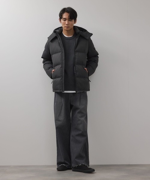 NAVY ダウンジャケット ダウン SOLOTEX Premium Wool-Like Down Jacket