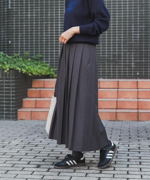 アーバンリサーチ ドアーズ（URBAN RESEARCH DOORS）/『UR TECH SMOOTHLUXE』片ヒダプリーツスカート URBAN RESEARCH DOORS（アーバンリサーチドアーズ） スカート 「再入荷