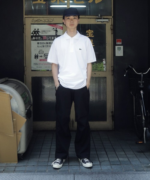 「LACOSTE」 半袖ポロシャツ MEDIUM ブラック メンズ_5