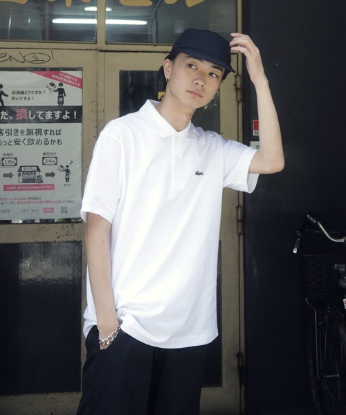 「LACOSTE」 半袖ポロシャツ MEDIUM ブラック メンズ_8