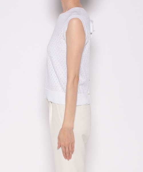 「LOULOU WILLOUGHBY」 ノースリーブニット 2 ブラック レディース_画像3