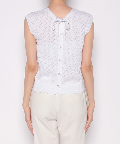 「LOULOU WILLOUGHBY」 ノースリーブニット 2 ブラック レディース_画像4