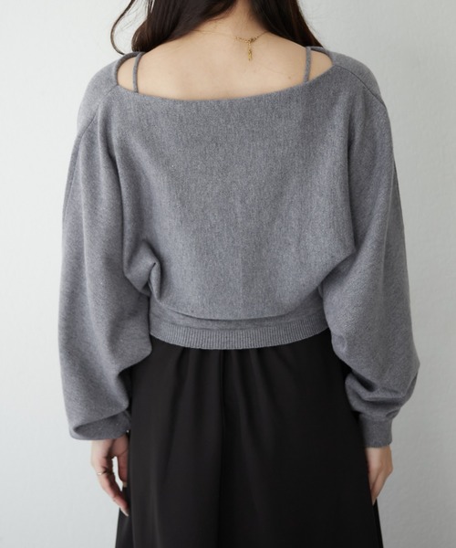 「continuer de NICE CLAUP」 長袖ニット FREE アイボリー レディース_画像4