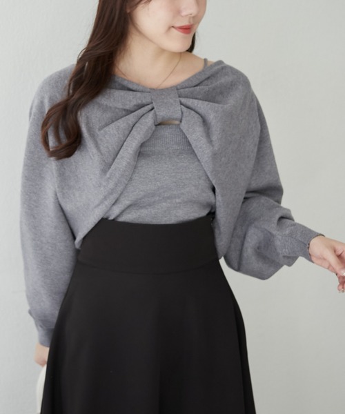 「continuer de NICE CLAUP」 長袖ニット FREE アイボリー レディース_画像9