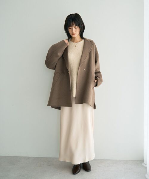 YECCA VECCA（イェッカヴェッカ） コート アウター ウールMIXリバー