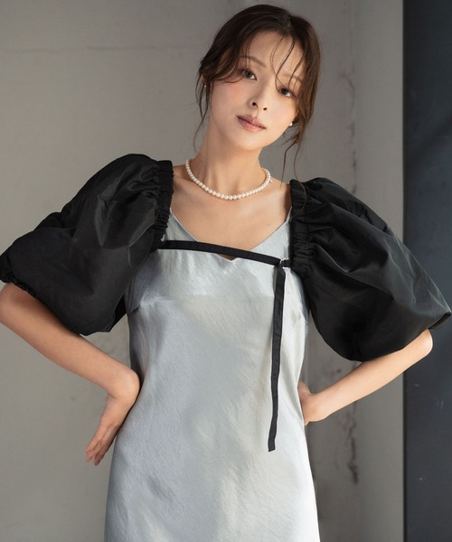 GIRL DRESS FOR NOW ブラウス シャツ ボリュームパフオーバースリーブ