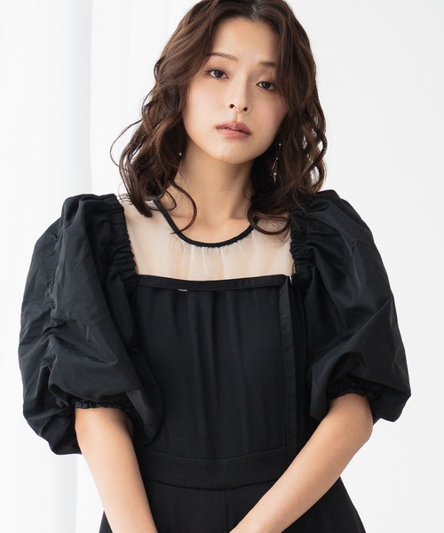 GIRL DRESS FOR NOW ブラウス シャツ ボリュームパフオーバースリーブ