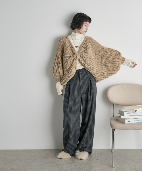 「THE YOn」 長袖カットソー FREE アイボリー レディース_画像3