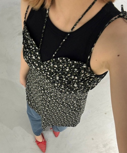 「paravion」 キャミソールワンピース FREE ブラック レディース_画像3