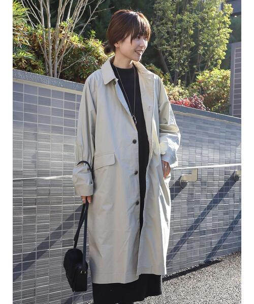 「AMERICAN HOLIC」 ステンカラーコート M グレイッシュベージュ レディース_画像2