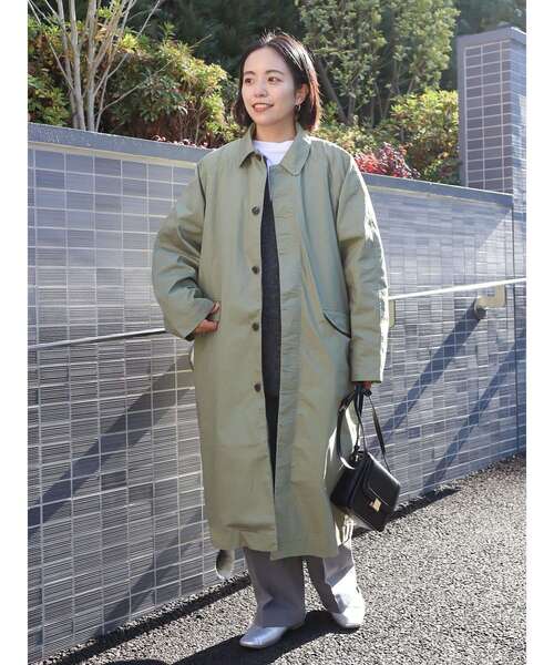 「AMERICAN HOLIC」 ステンカラーコート M グレイッシュベージュ レディース_画像3